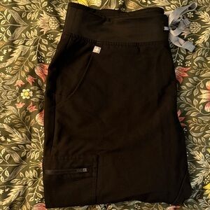 Figs Black Track Pants